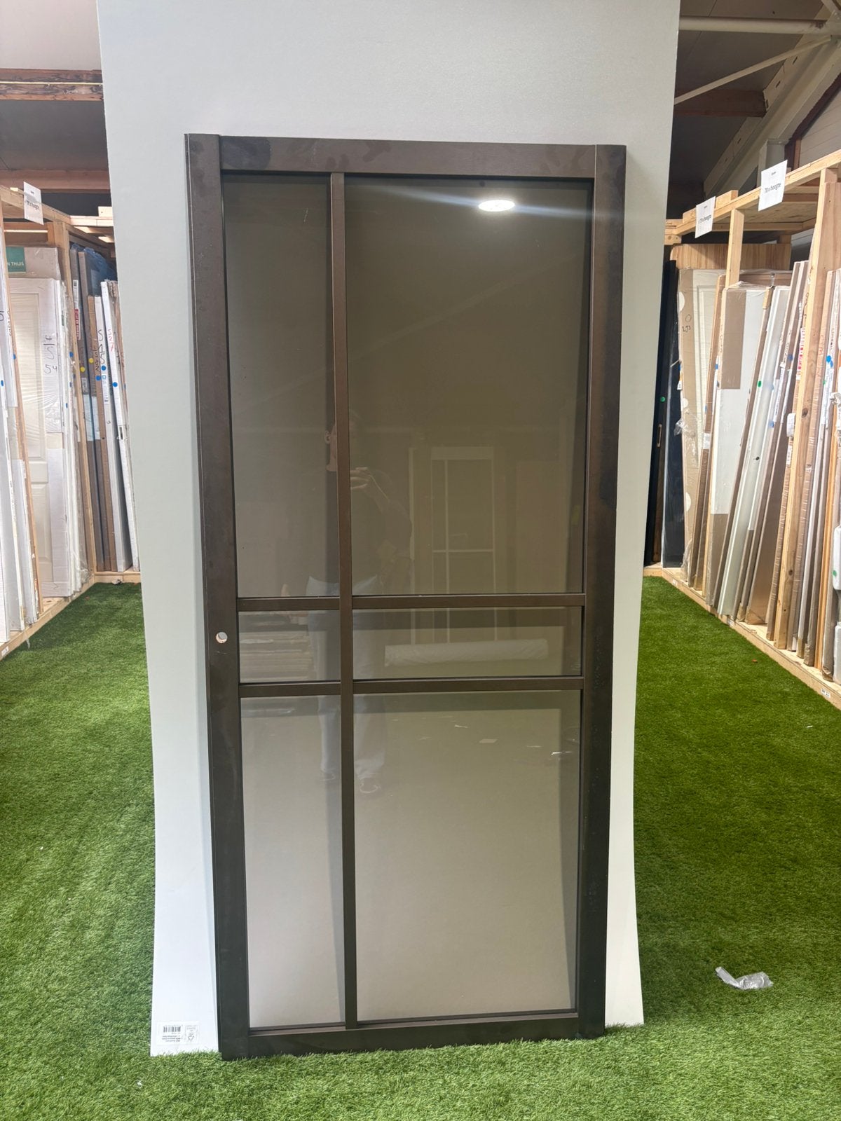 Glasdeur - 93x211,5 - Svedex NDB905 - Opdek Linksdraaiend, Ophalen, Gebruikt, 80 tot 100 cm, Binnendeur