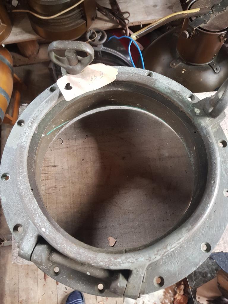 Zware koperen of bronze patrijspoort, Watersport en Boten, Ophalen of Verzenden, Ankeren en Afmeren, Zeilboot of Motorboot