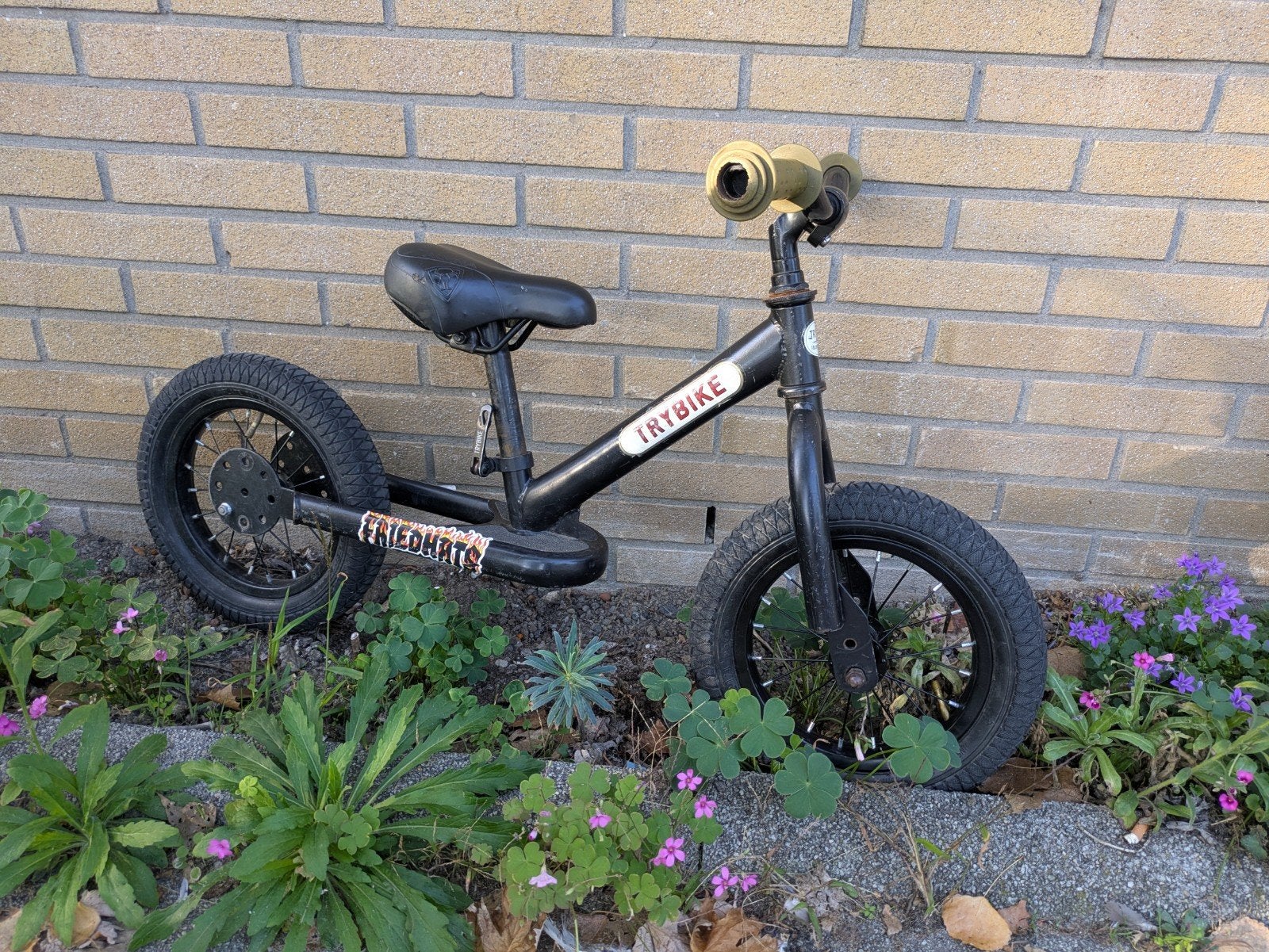 Trybike loopfiets - Zwart, 16 inch, Ophalen, Gebruikt, 16 tot 20 inch, Trybike