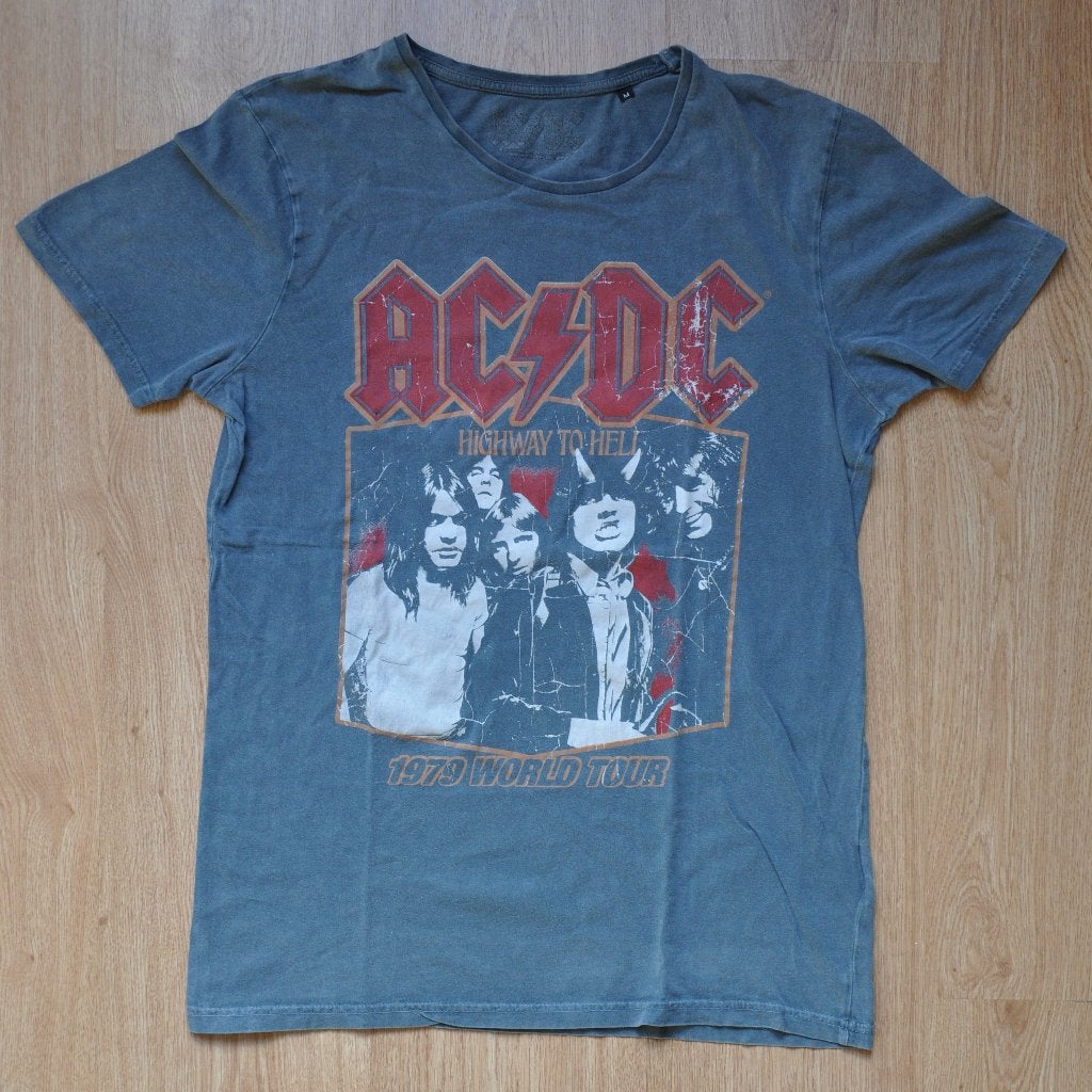 Vintage AC/DC Highway to Hell 1979 World Tour Shirt, Ophalen of Verzenden, Gebruikt, Kleding