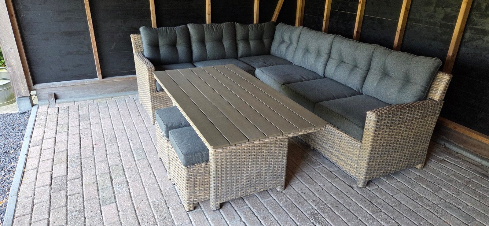 Mooie loungeset, Ophalen, Zo goed als nieuw, Hout