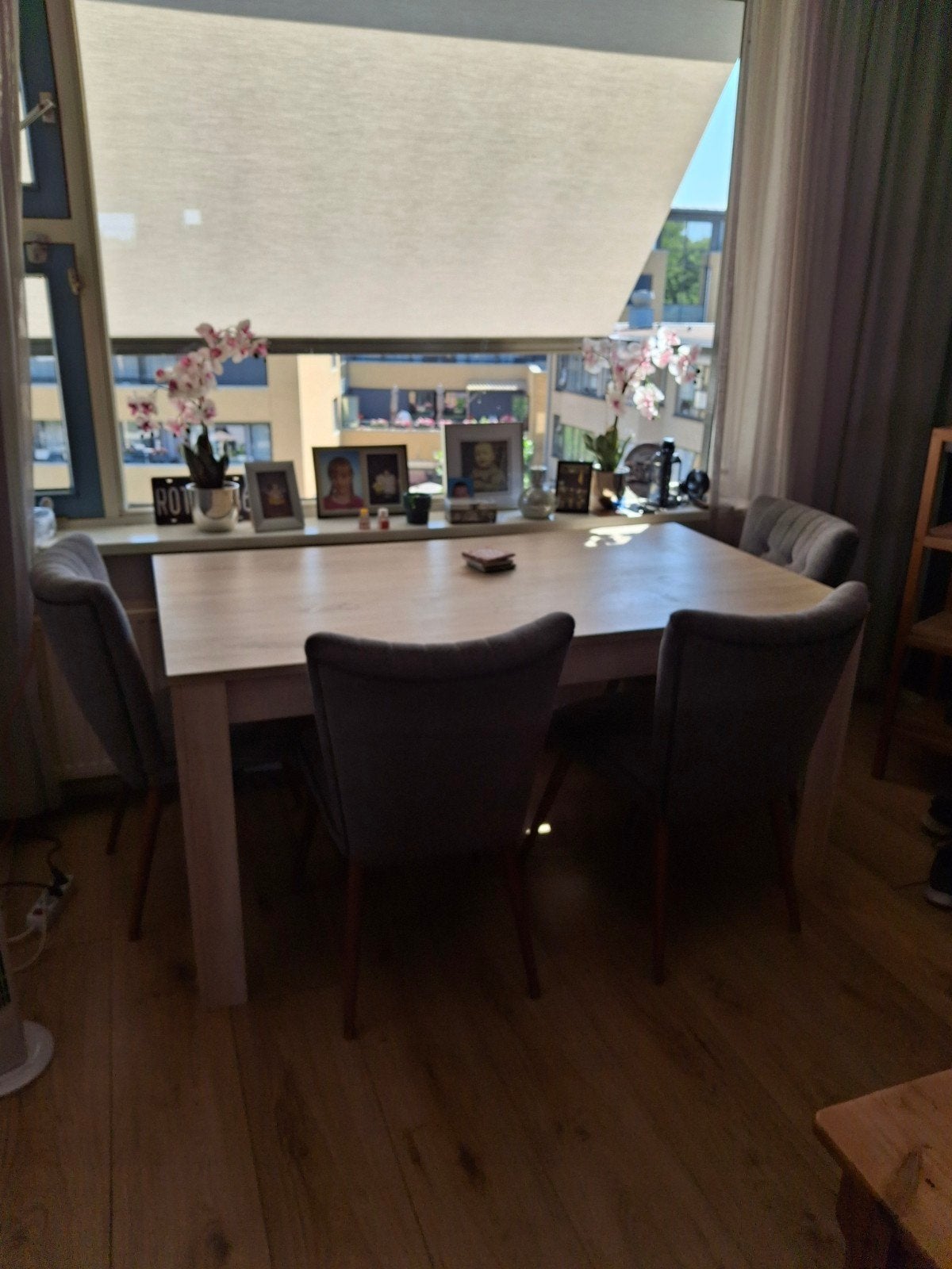 eettafel plus stoelen, Ophalen, Gebruikt, Rechthoekig, 50 tot 100 cm