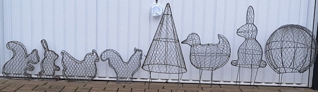 Gaasfiguren voor buxus of mos diverse vormen, Ophalen, Gebruikt