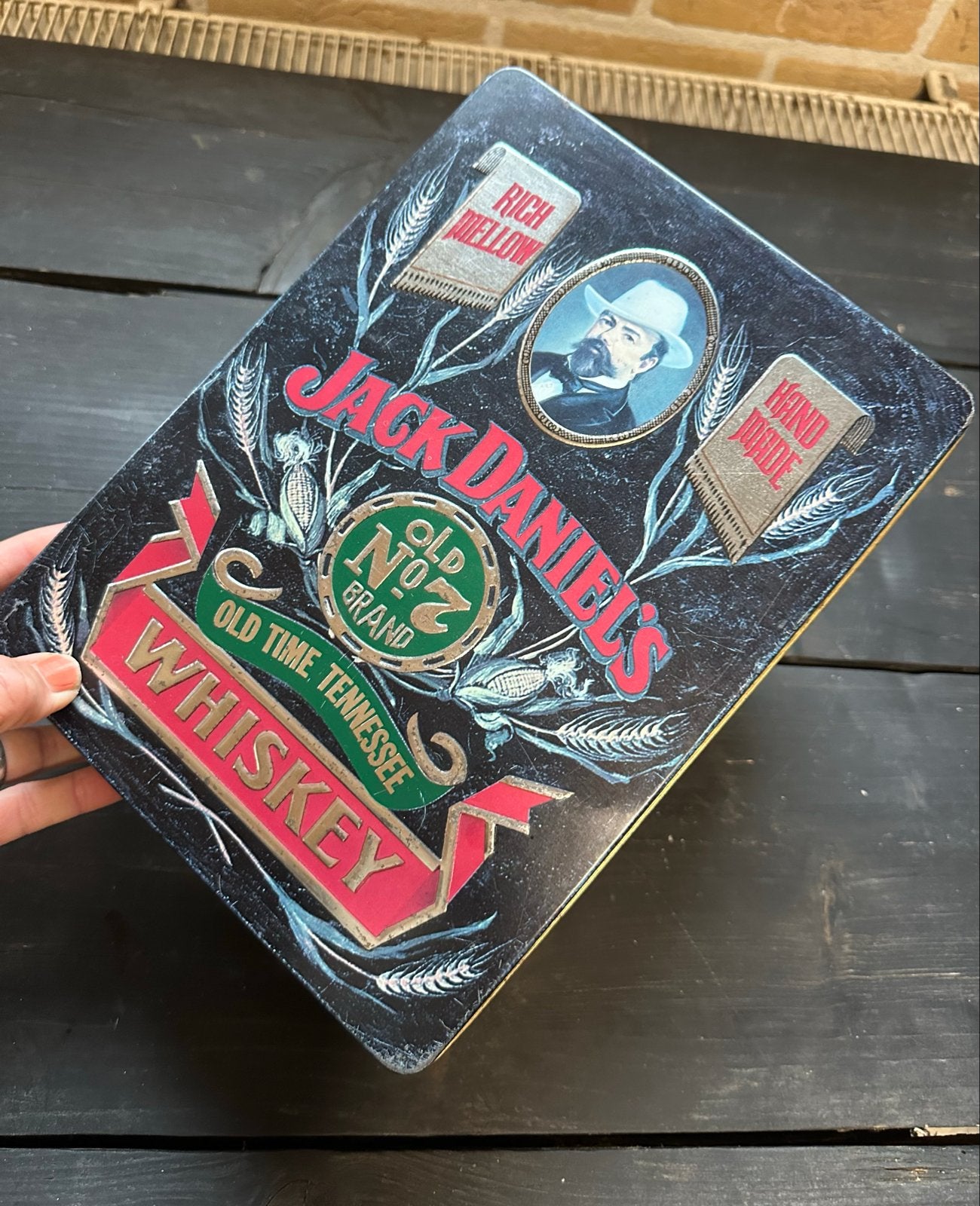 Jack Daniel's bewaarblik 20x27 cm, Verzamelen, Ophalen of Verzenden, Gebruikt, Overige, Overige merken