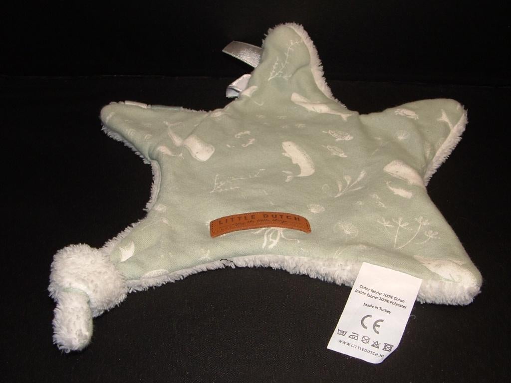 LITTLE DUTCH STER KNUFFELDOEKJE TRICOT GROEN MET WIT, Ophalen of Verzenden, Nieuw, Overige typen