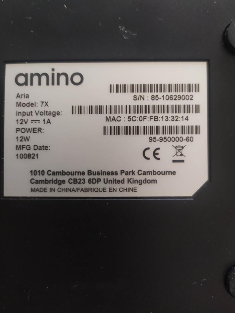 Animo Aria Model 7x IP TV set-top box - Digitale ontvanger, Ophalen of Verzenden, Gebruikt, Decoder