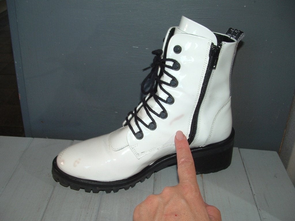 Nubbik NBKK wit lakleer Djuna Cone veterschoen boots maat 38, Djuna Cone, Wit, Overige typen, Ophalen of Verzenden