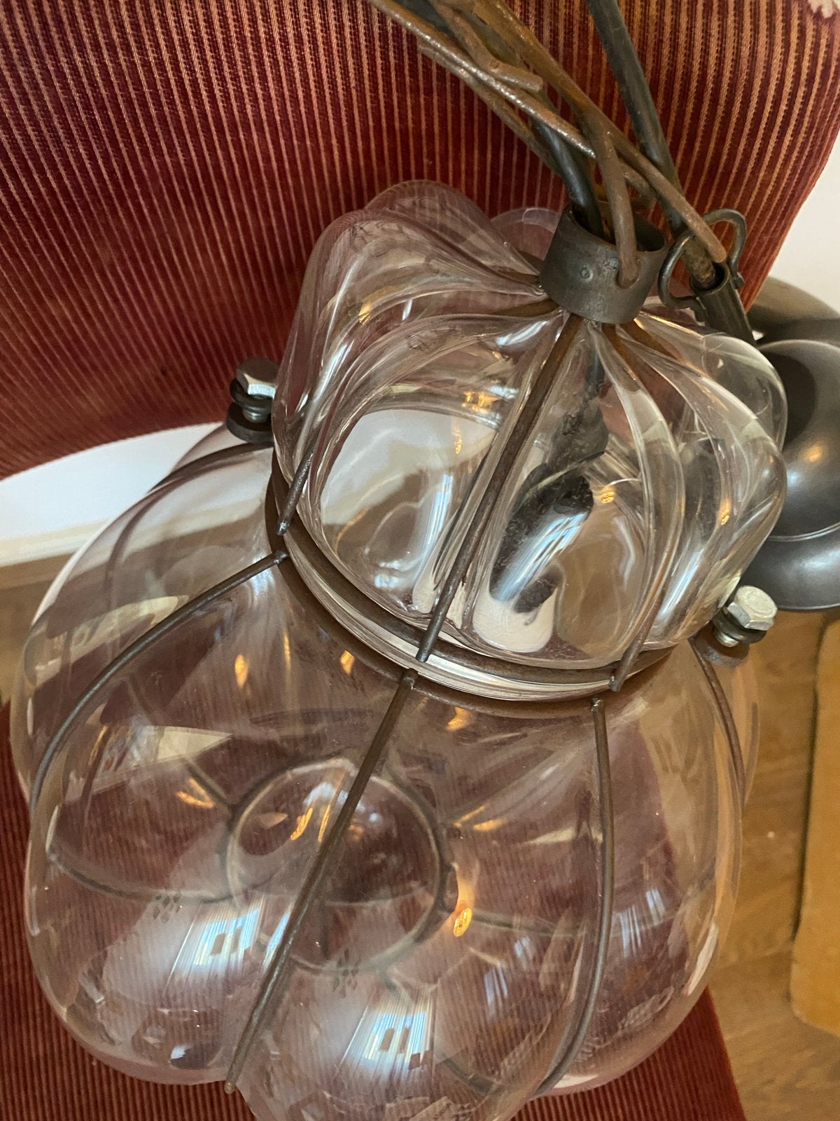 Vintage Venetiaanse Mondgeblazen Hanglamp, Ophalen
