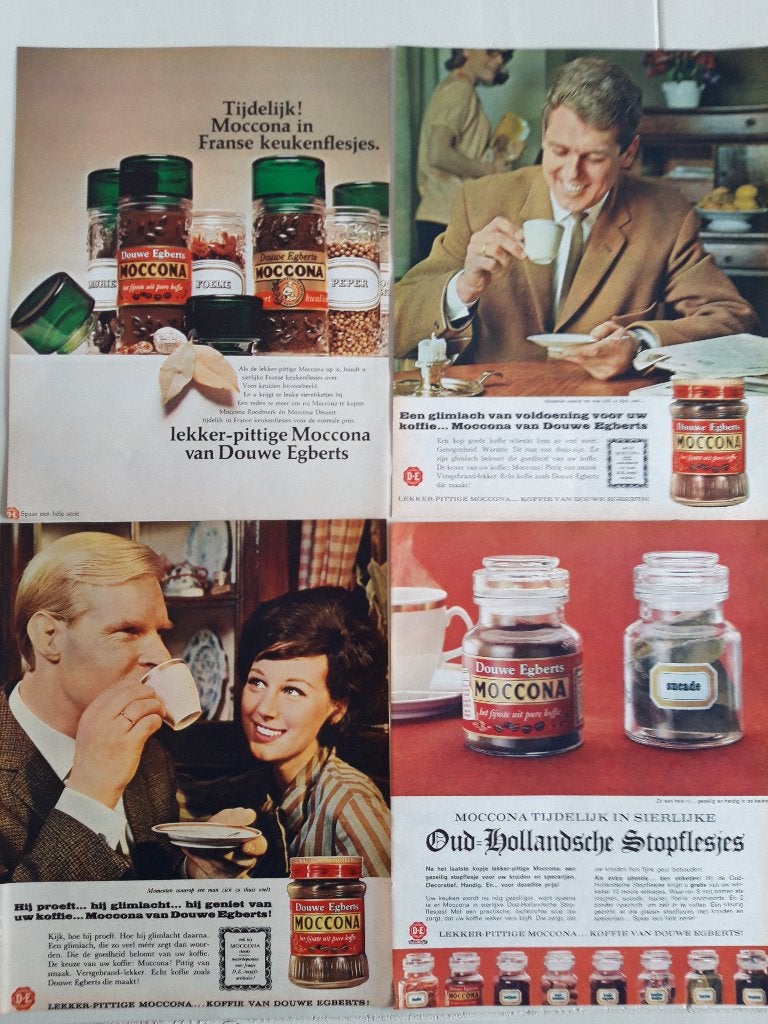 32 blz. reclame Douwe Egberts Moccona koffie, jaren 70, Verzenden, Gebruikt, Overige typen
