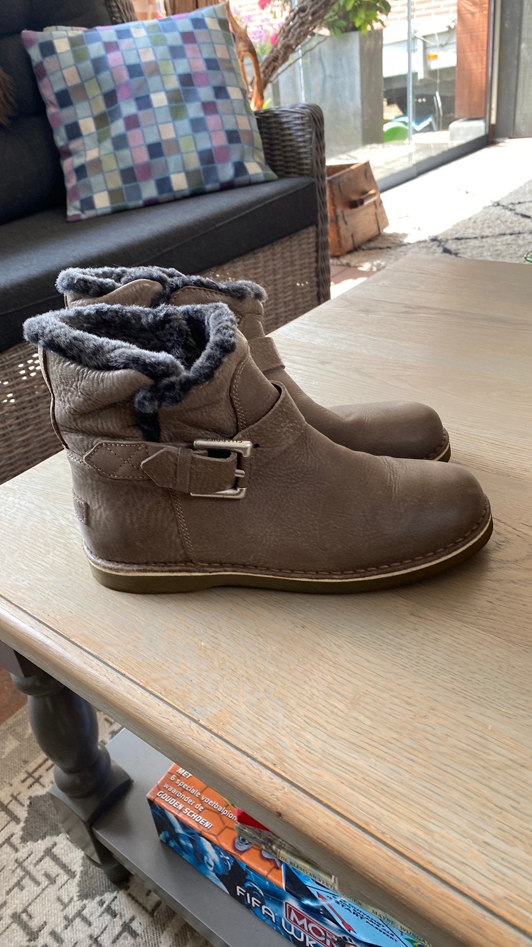 Mooie booties shabbies maat 38 grijs gevoerd, Ophalen of Verzenden, Zo goed als nieuw, Overige kleuren
