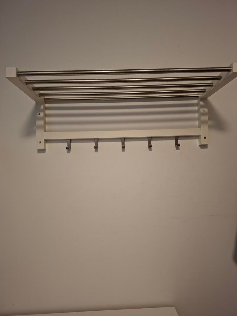Ikea Tjusig kapstok wit, Ophalen, Hout, Wandkapstok, Minder dan 100 cm