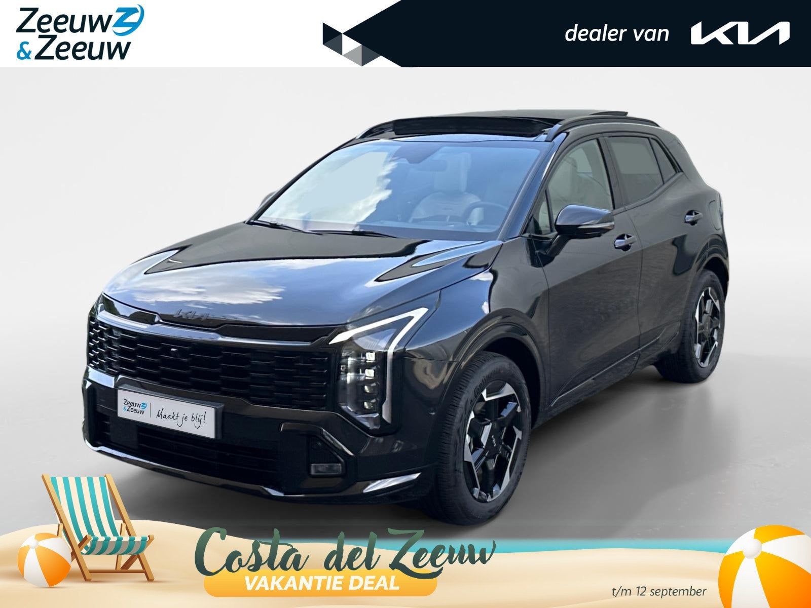 Kia Sportage 1.6 T-GDi Hybrid GT-PlusLine | TREKHAAK | 1510, Auto's, 12 maanden, 4 cilinders, Zwart, Origineel Nederlands