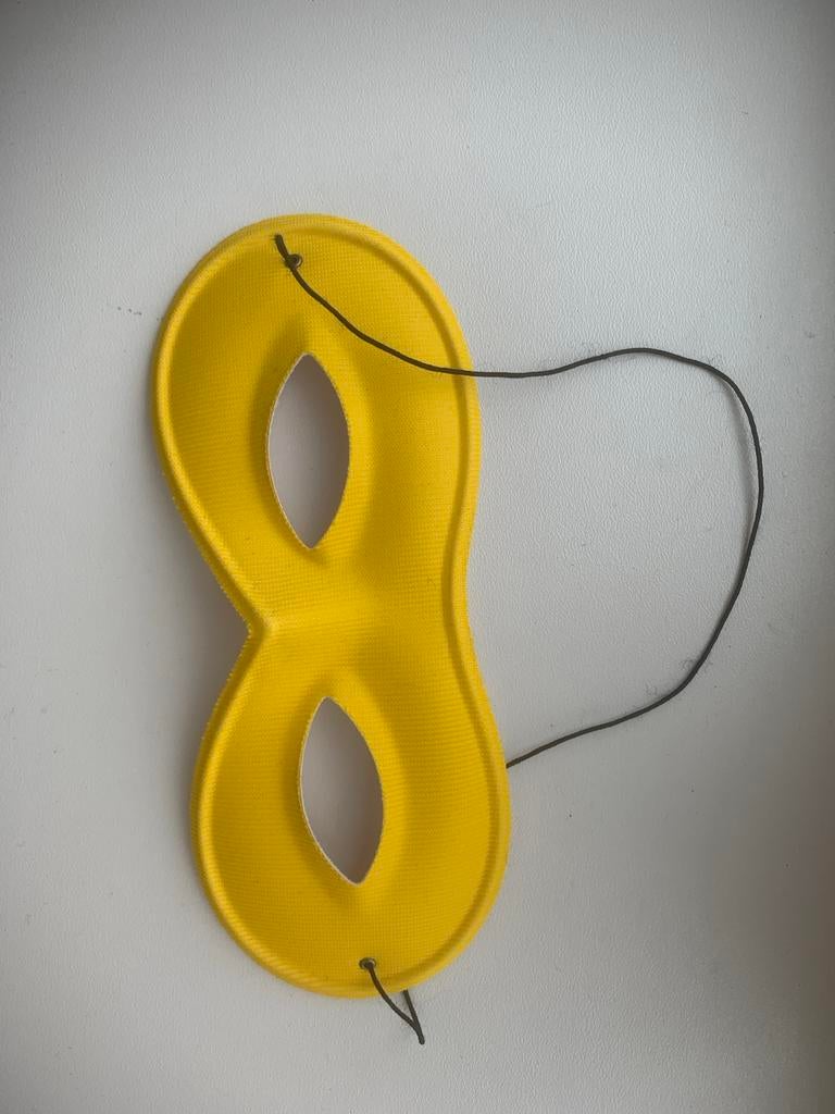 Geel oogmasker - Carnaval, Feest, Verkleedpartij 10 stuks, Hobby en Vrije tijd, Feestartikelen, Ophalen of Verzenden, Zo goed als nieuw