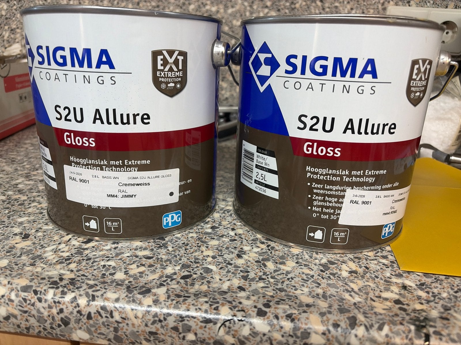 Sigma S2U Allure Gloss Hoogglanslak - 2x 2.5L, 5 tot 10 liter, Wit, Nieuw, Ophalen of Verzenden