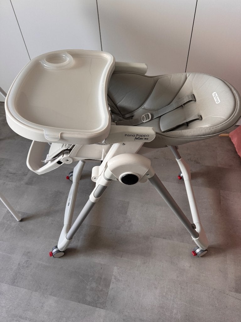 Peg Perego Prima Pappa Follow Me Kinderstoel en gratis badje, Ophalen, Gebruikt, Overige typen, Gordel(s)