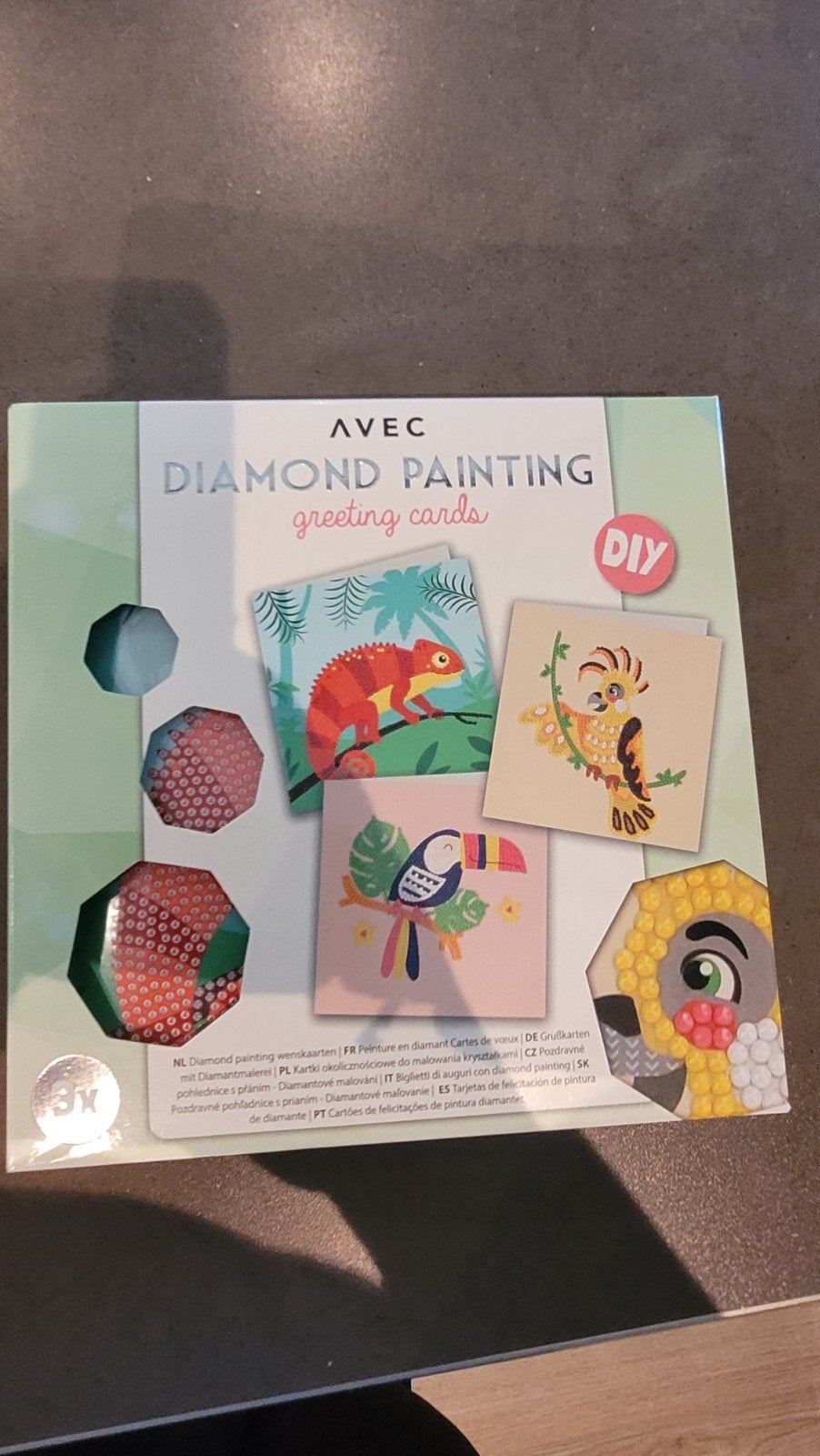 Avec Diamond Painting Wenskaarten DIY Set, Dieren, Nieuw, Meerkleurig, Ophalen of Verzenden