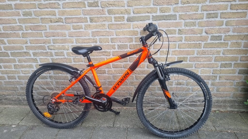Rockrider B'Twin 500 Mountainbike 18 Versnellingen 24 inch, Ophalen, Versnellingen, BTWIN, Gebruikt