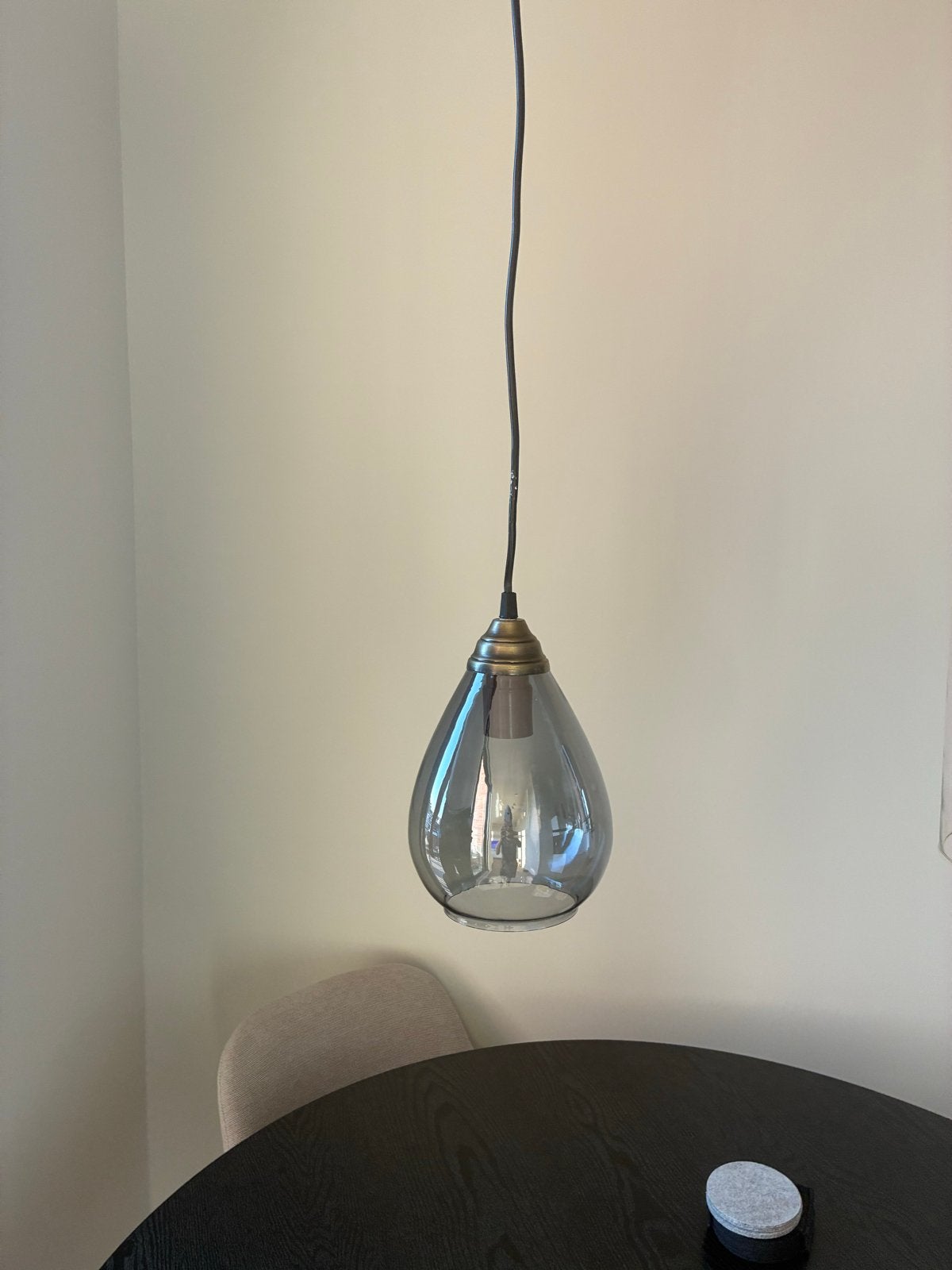 BePureHome hanglamp druppelvormig glas, smoke, Ophalen of Verzenden, Nieuw, Glas, E27 (groot)