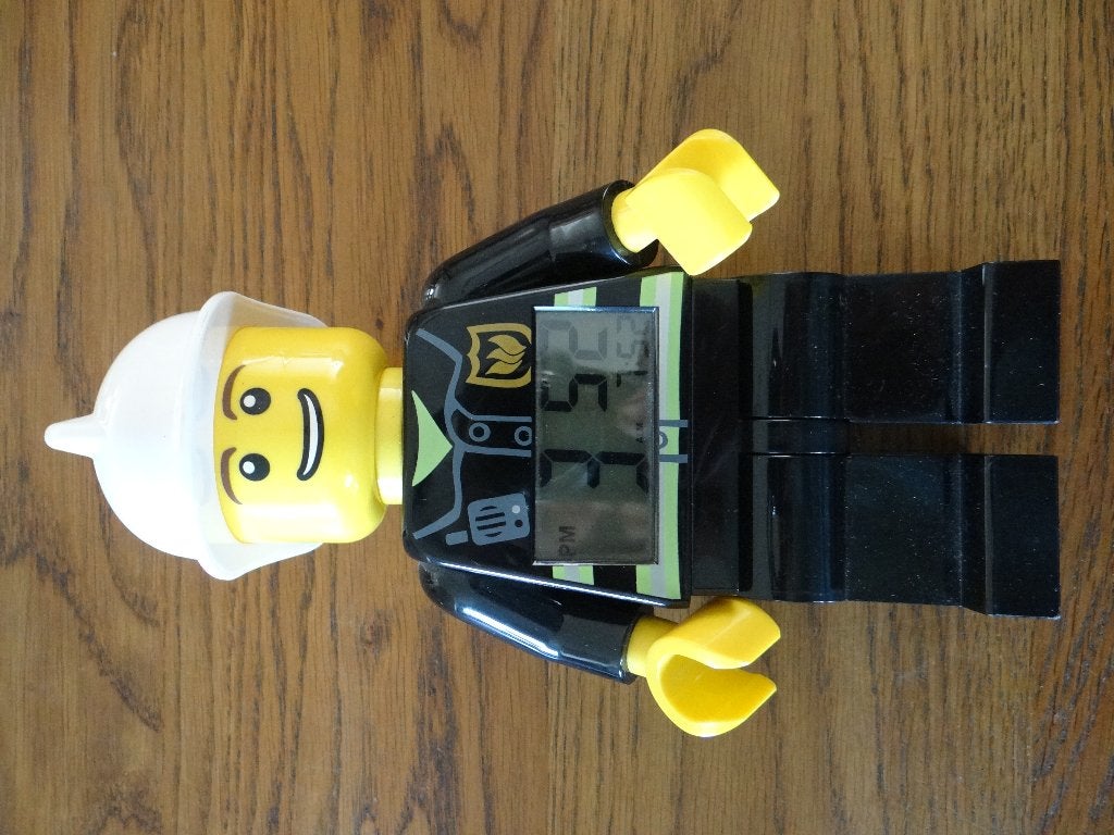 Lego klok / wekker brandweerman., Ophalen of Verzenden, Zo goed als nieuw, Lego