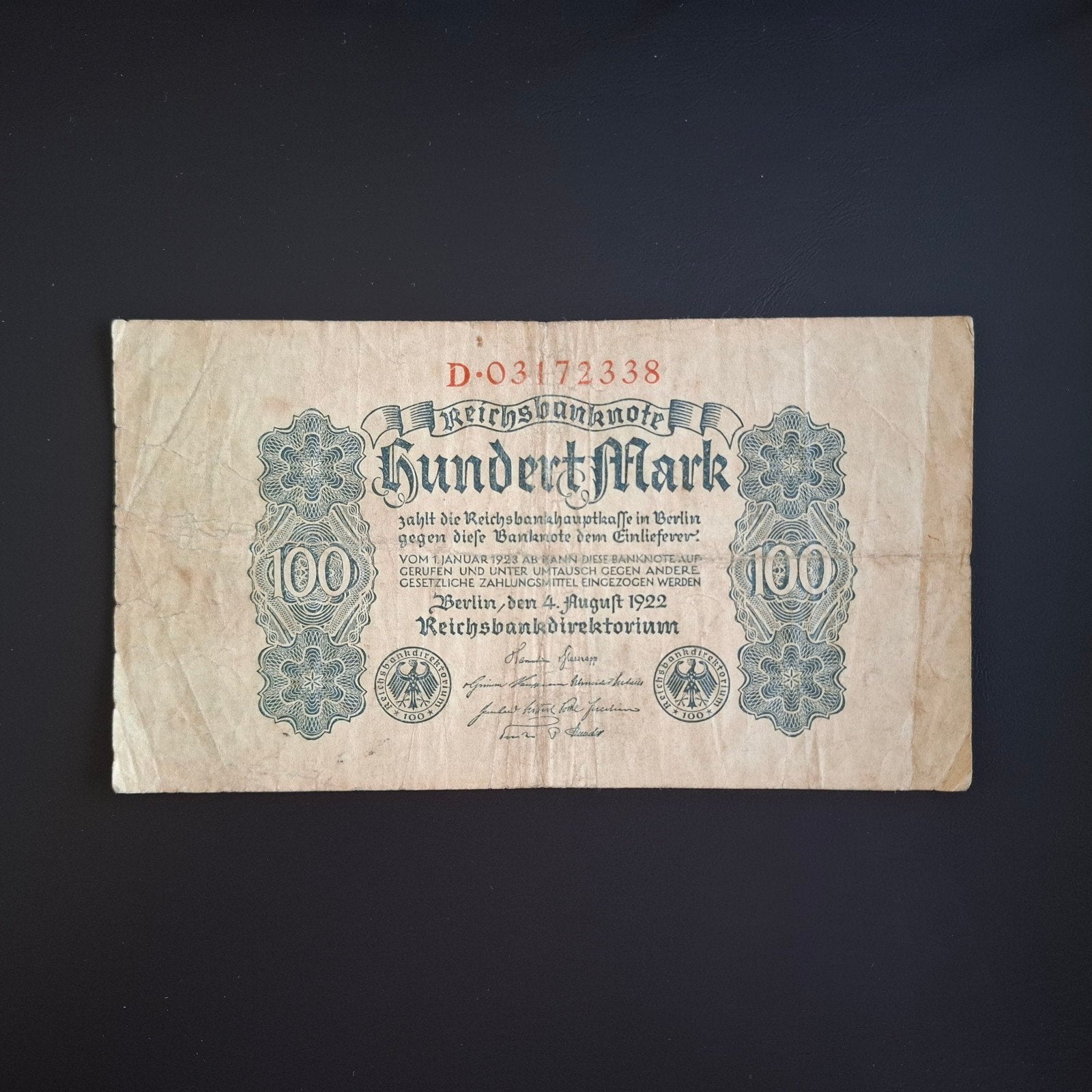 100 mark Duitsland #061, Verzenden, Duitsland, Los biljet