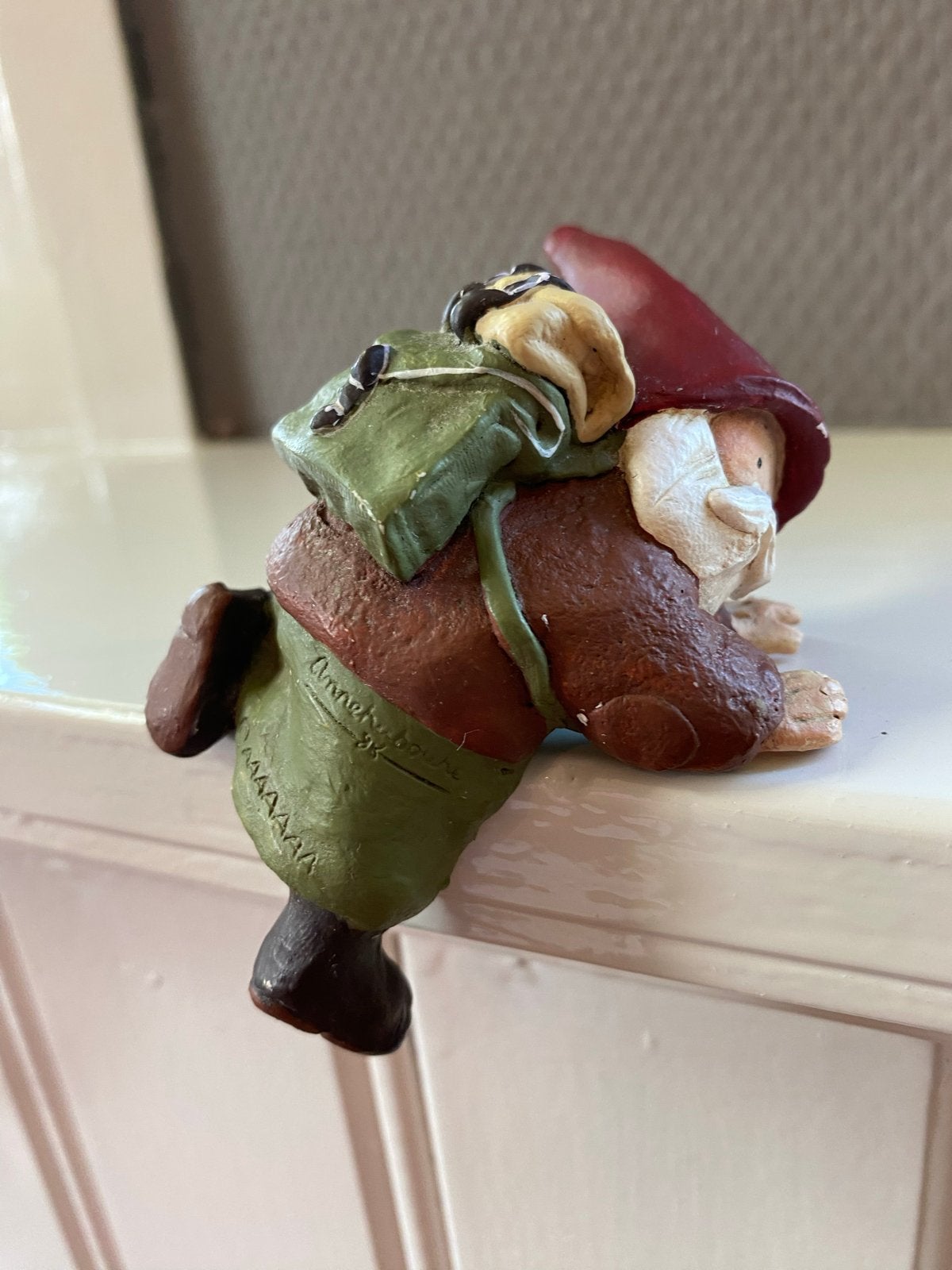AnneKabouke bergbeklimmer/wandelaar beeldje, ca. 9 cm, Verzamelen, Beelden en Beeldjes, Ophalen of Verzenden, Gebruikt, Fantasy