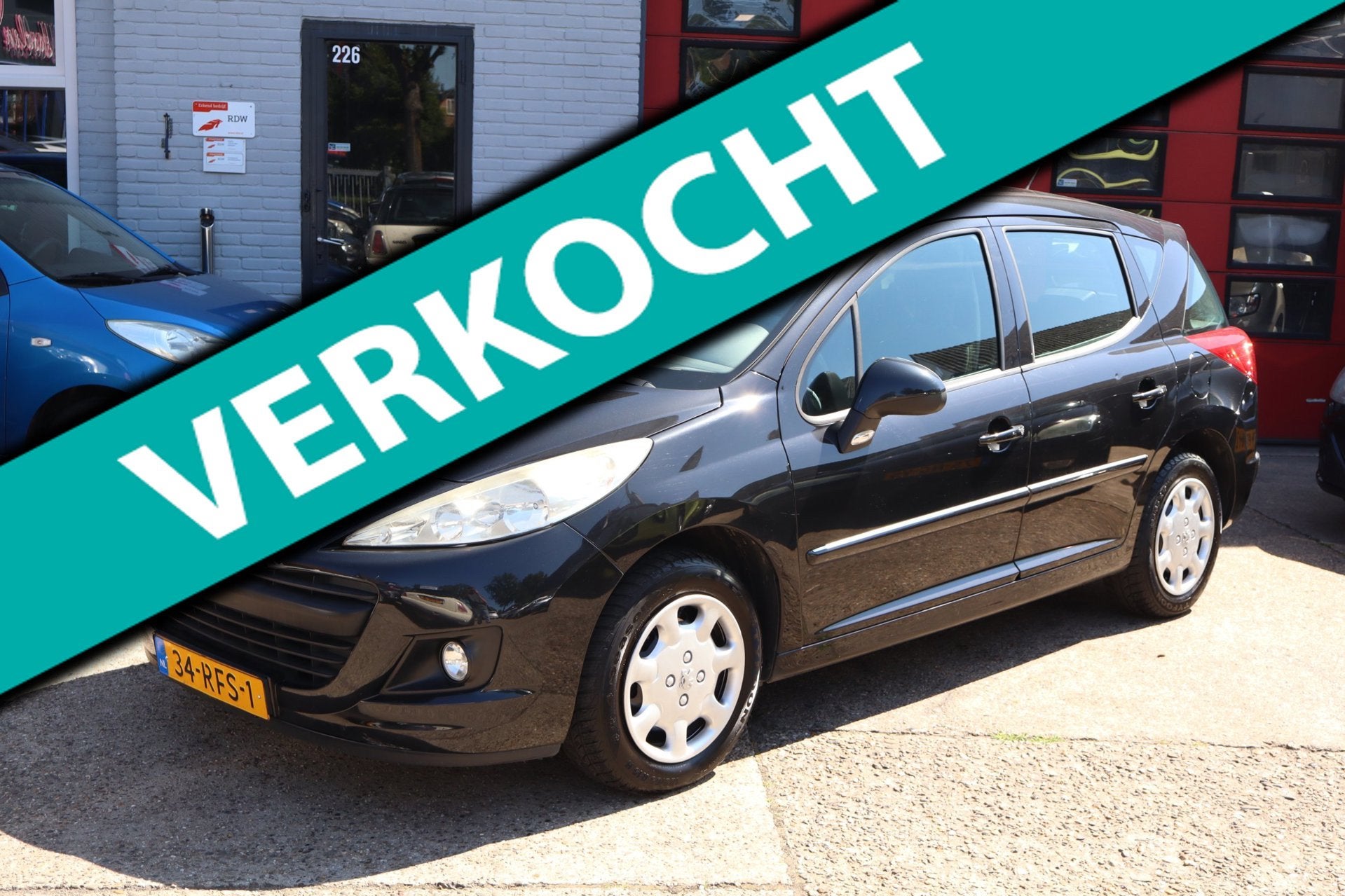 Peugeot 207 SW 1.4 VTi Blue Lease , AIRCO , NIEUWE APK , TRE, Voorwielaandrijving, Euro 5, Gebruikt, Zwart