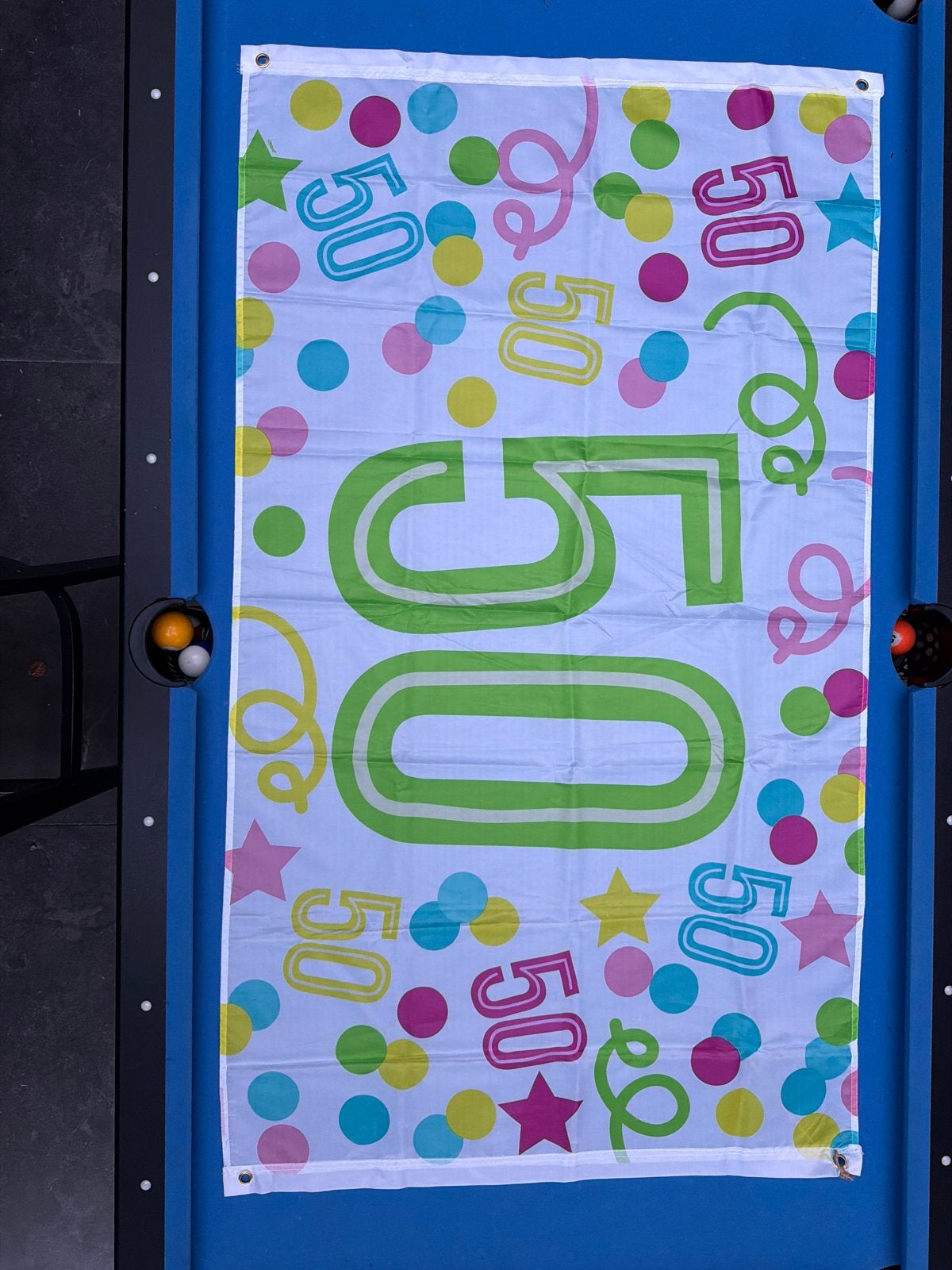 Feestbanner 50 jaar - Verjaardag decoratie 99x160 cm, Ophalen of Verzenden, Nieuw, Versiering, Verjaardag