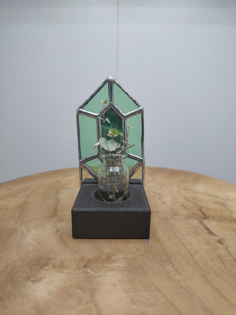 Handgemaakt glas-in-lood stekstation/propagation station, Ophalen of Verzenden, Nieuw