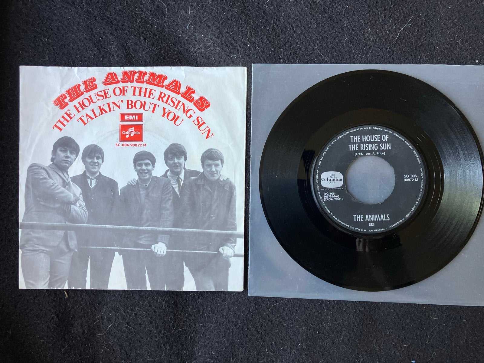The Animals - The House of the Rising Sun 7 inch vinyl, Cd's en Dvd's, Gebruikt, 7 inch, Ophalen of Verzenden, EP