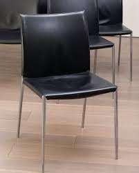 Zanotta Lia stoelen 3x, zwart leer, Ophalen, Zwart, Leer, Drie
