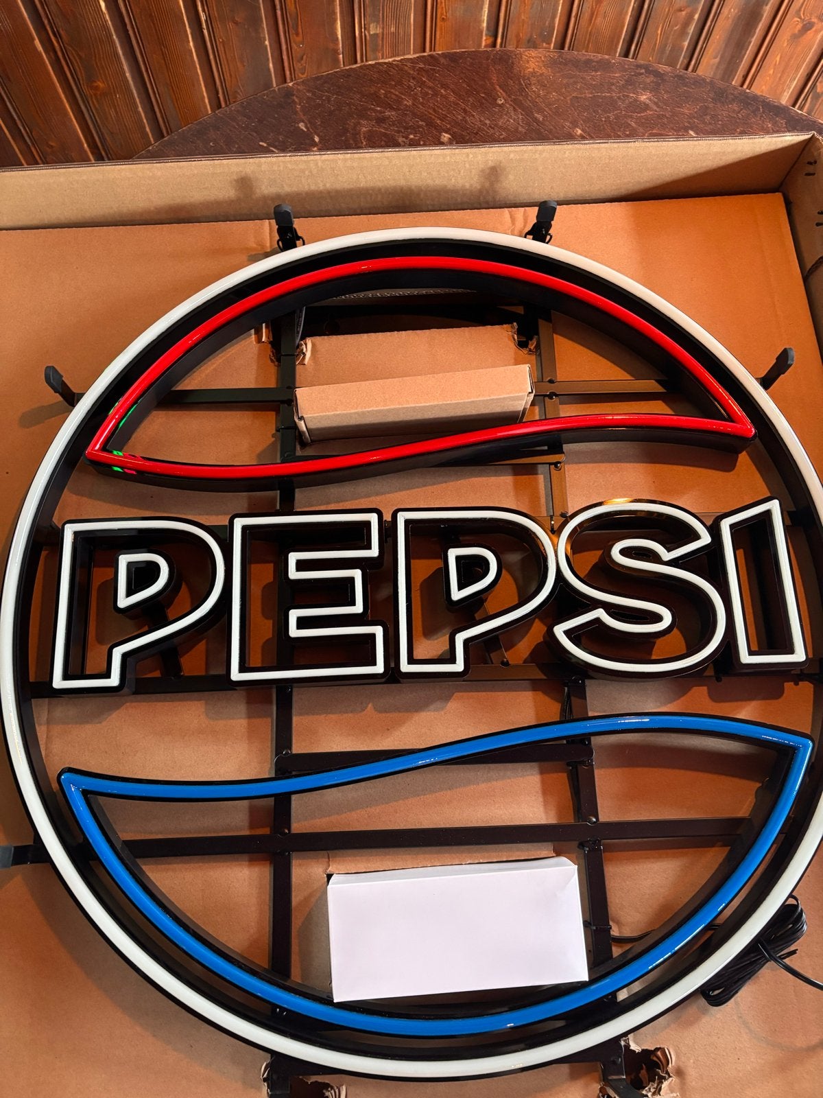Pepsi Neon Reclamebord - Nieuw in Doos, Verzamelen, Ophalen, Nieuw, Lichtbak of (neon) lamp