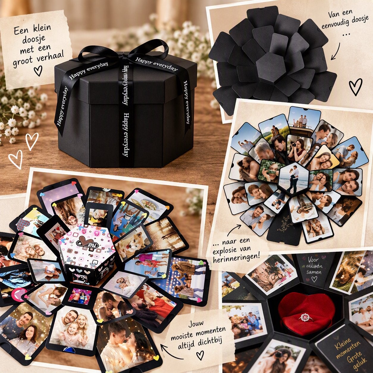Explosion Box XL Hexagon - Dayshake, Zwart, Overige thema's, Nieuw, Ophalen of Verzenden