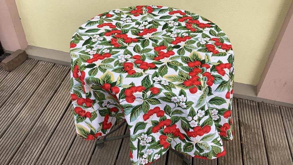 Tafelkleed met kersen nieuw, Ophalen of Verzenden, Nieuw, Rond