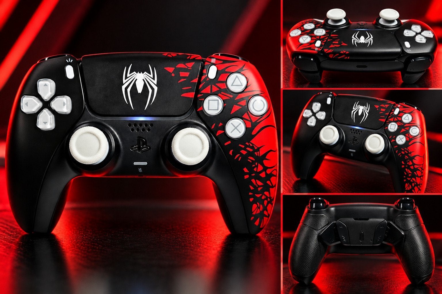 PS5 Controller + TMR Sticks module + 4 paddles =, PlayStation 5, Ophalen of Verzenden, Zo goed als nieuw, Controller