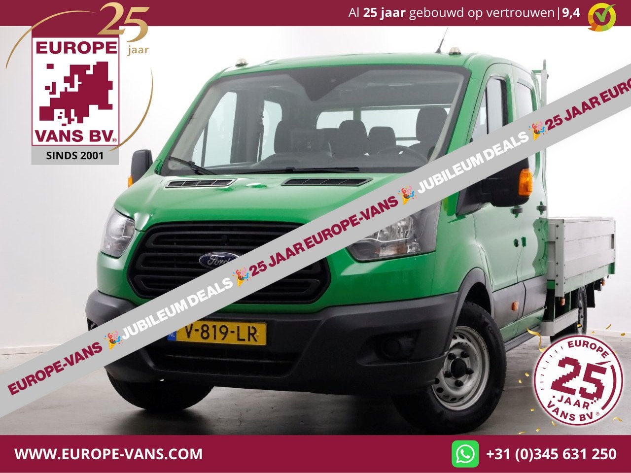 Ford Transit 350 2.0 TDCI 130pk E6 RWD D.C. Open Laadbak Tre, 2430 kg, Achterwielaandrijving, Euro 6, 4 cilinders