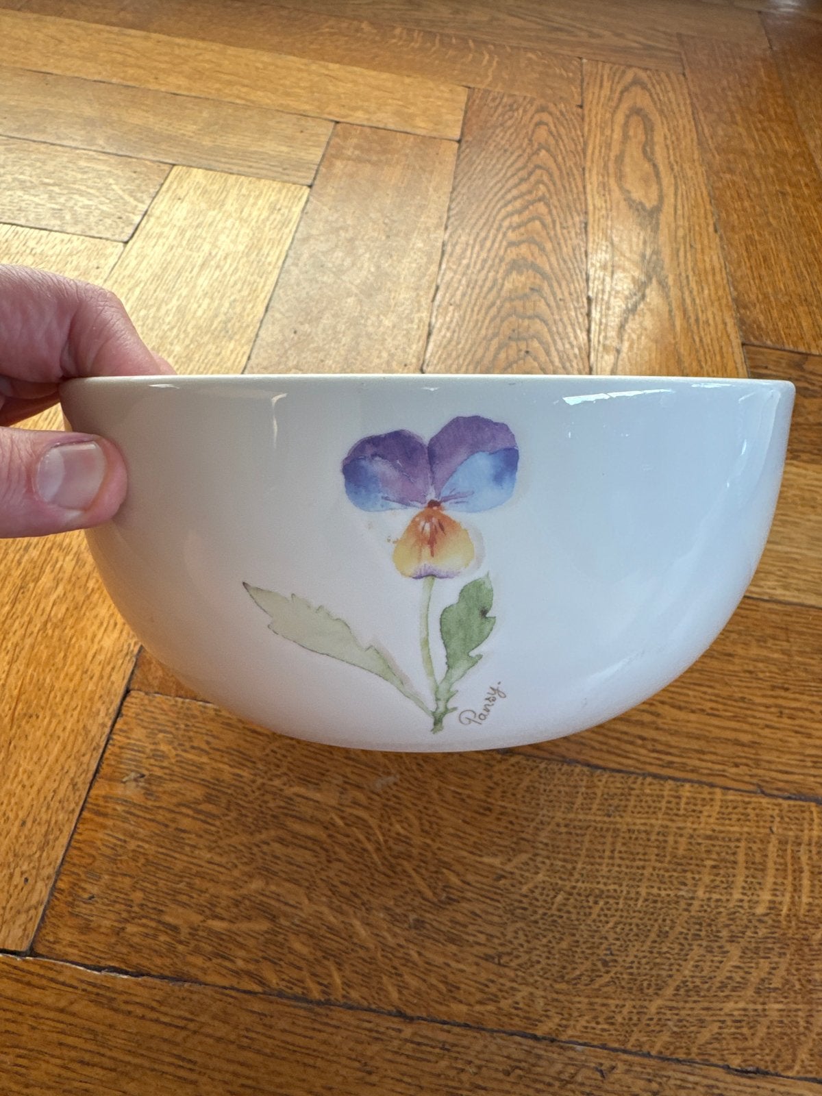 Twee Royal Fine China schalen met bloemmotief, Gebruikt, Porselein of Keramiek, Schaal, Rond