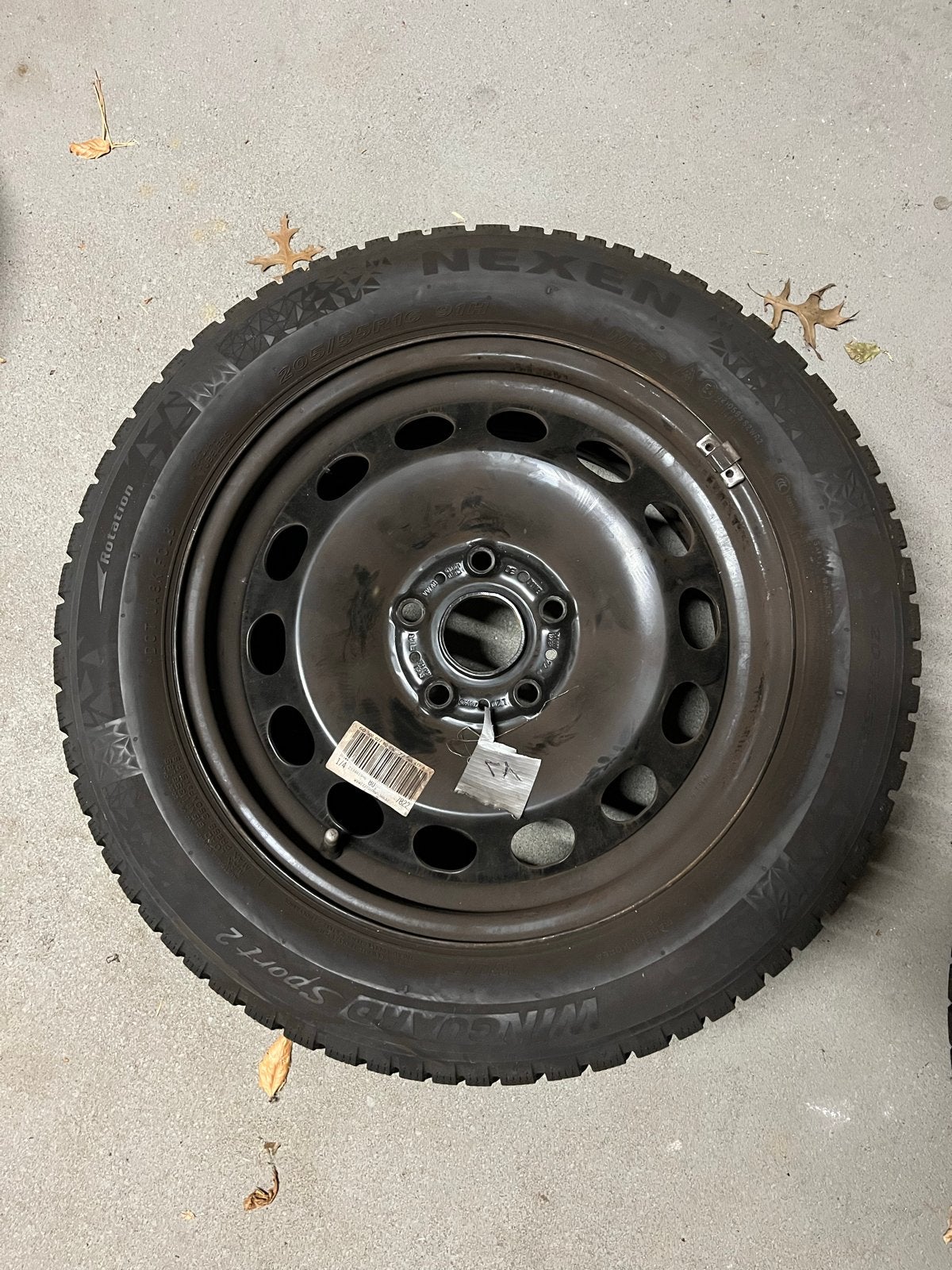 Winterbanden op stalen velg - Nexen Winguard Sport, Ophalen, Gebruikt, 16 inch, Banden en Velgen