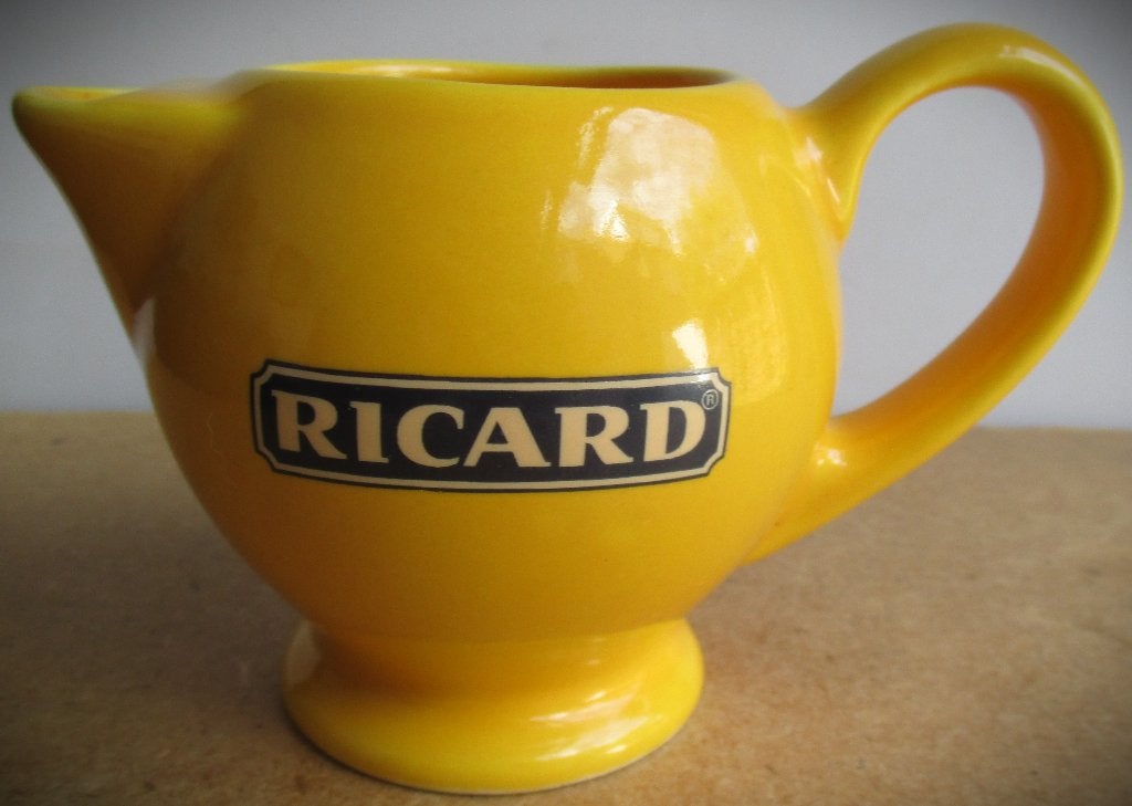 Ricard Gele Keramische Waterkan - Pastis Karaf, Ophalen of Verzenden