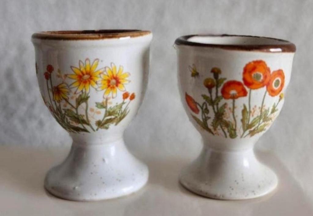 Twee eierdopjes Wildflower, Overige typen, Ophalen of Verzenden, Zo goed als nieuw, Overige stijlen