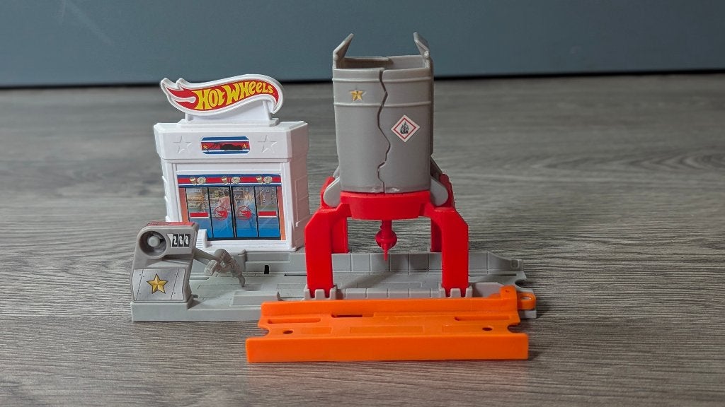 Hot Wheels City Tankstation / Fuel Stop Speelset, Racebaan, Zelf te bouwen, Ophalen of Verzenden, Zo goed als nieuw