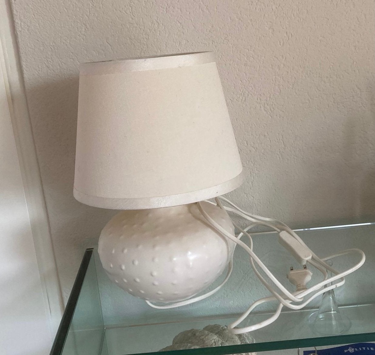 Schemerlamp met stenen voet, Huis en Inrichting, Ophalen, Gebruikt, Schemerlamp
