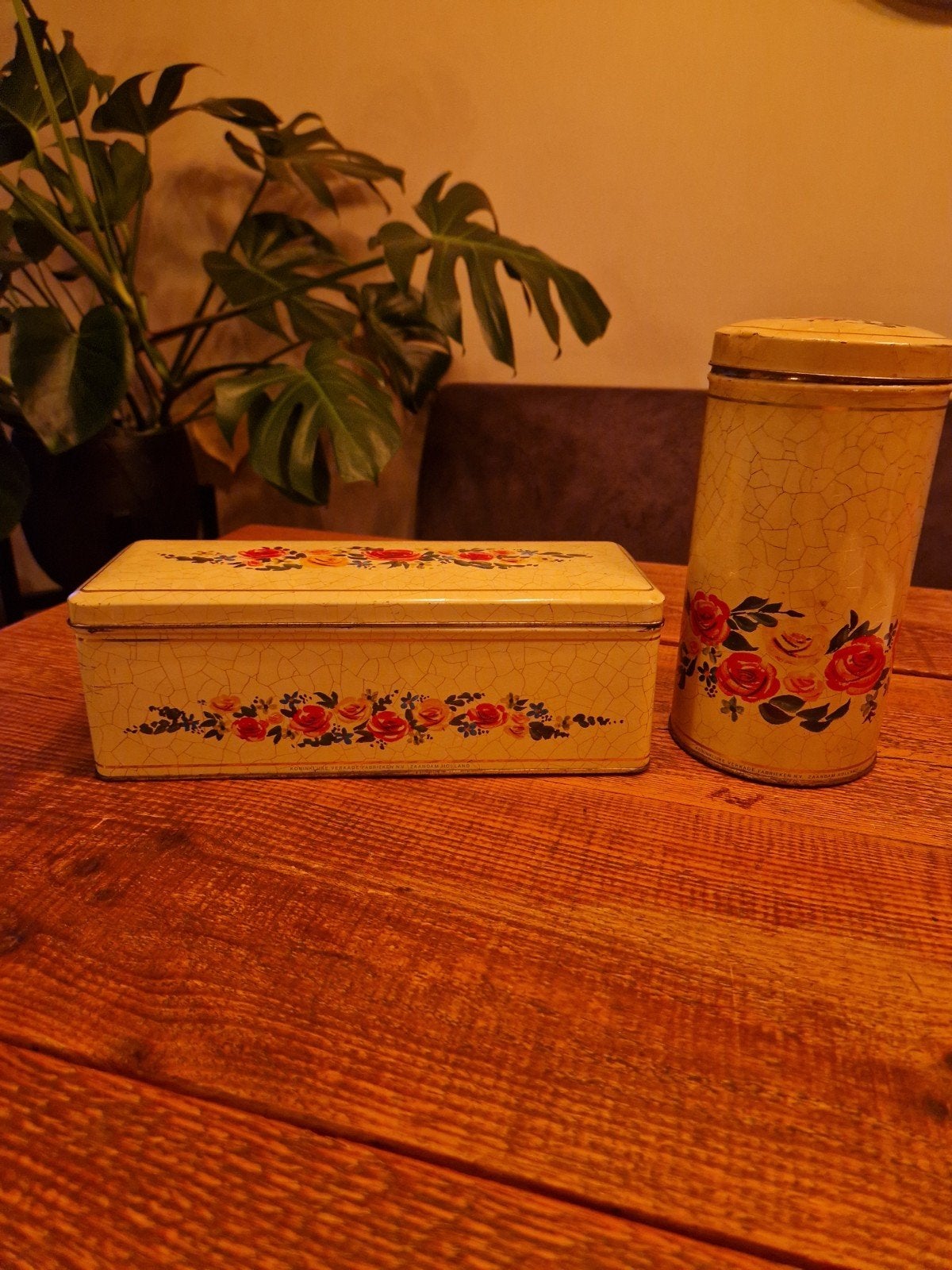 Vintage blikken Koninklijke Verkade Fabrieken Zaandam Hollan, Verzamelen, Blikken, Ophalen of Verzenden, Gebruikt, Verkade