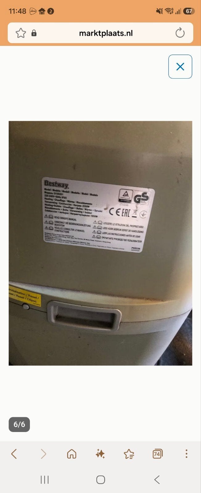 2x Bestway Lay-Z-Spa pompen defect voor onderdelen/reparatie, Tuin en Terras, Zwembad-toebehoren, Ophalen of Verzenden, Gebruikt