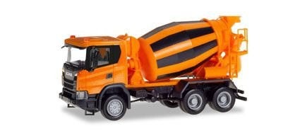 Scania CG 6x6 Betonmischer, oranje, Nieuw, Ophalen of Verzenden, Bus of Vrachtwagen, Herpa