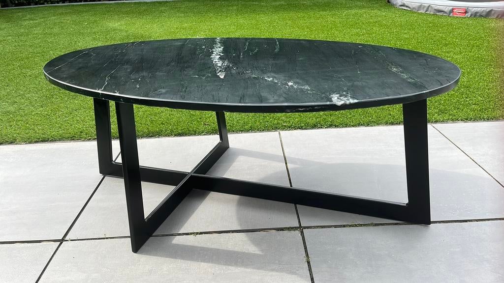 Zgan Marmer salontafel, 100 tot 150 cm, Zo goed als nieuw, Minder dan 50 cm, Rechthoekig
