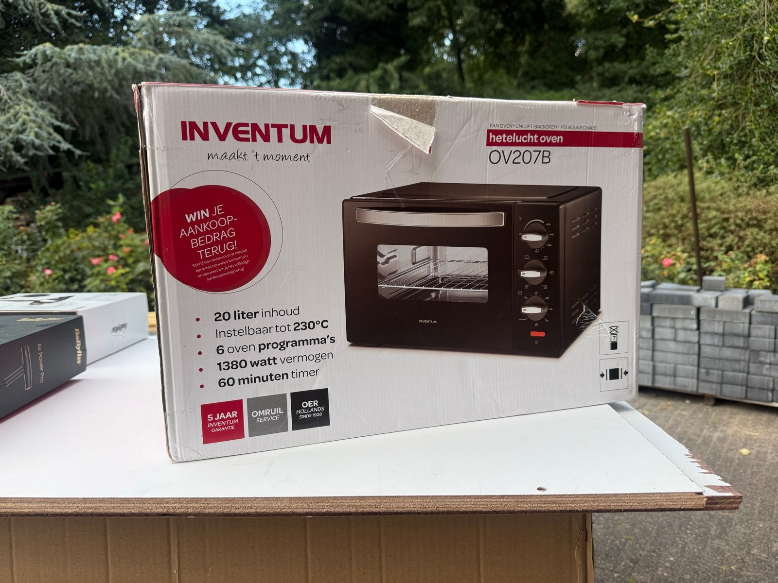 Inventum OV207B Heteluchtoven - Nieuw in doos, Ophalen, Minder dan 45 cm, Hete lucht, Nieuw