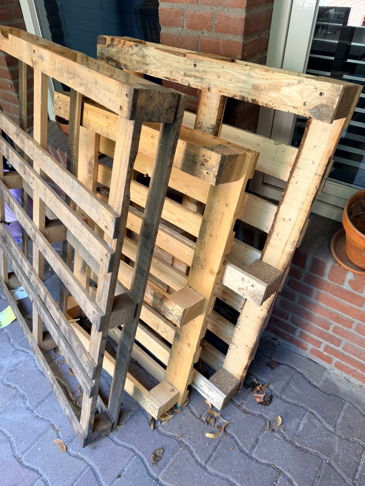 4-tal pallets gratis afhalen, Ophalen, Zo goed als nieuw, Pallet, Minder dan 200 cm