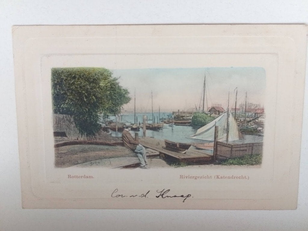 Rotterdam, Katendrecht riviergezicht, Ophalen of Verzenden, Voor 1920, Gelopen, Zuid-Holland