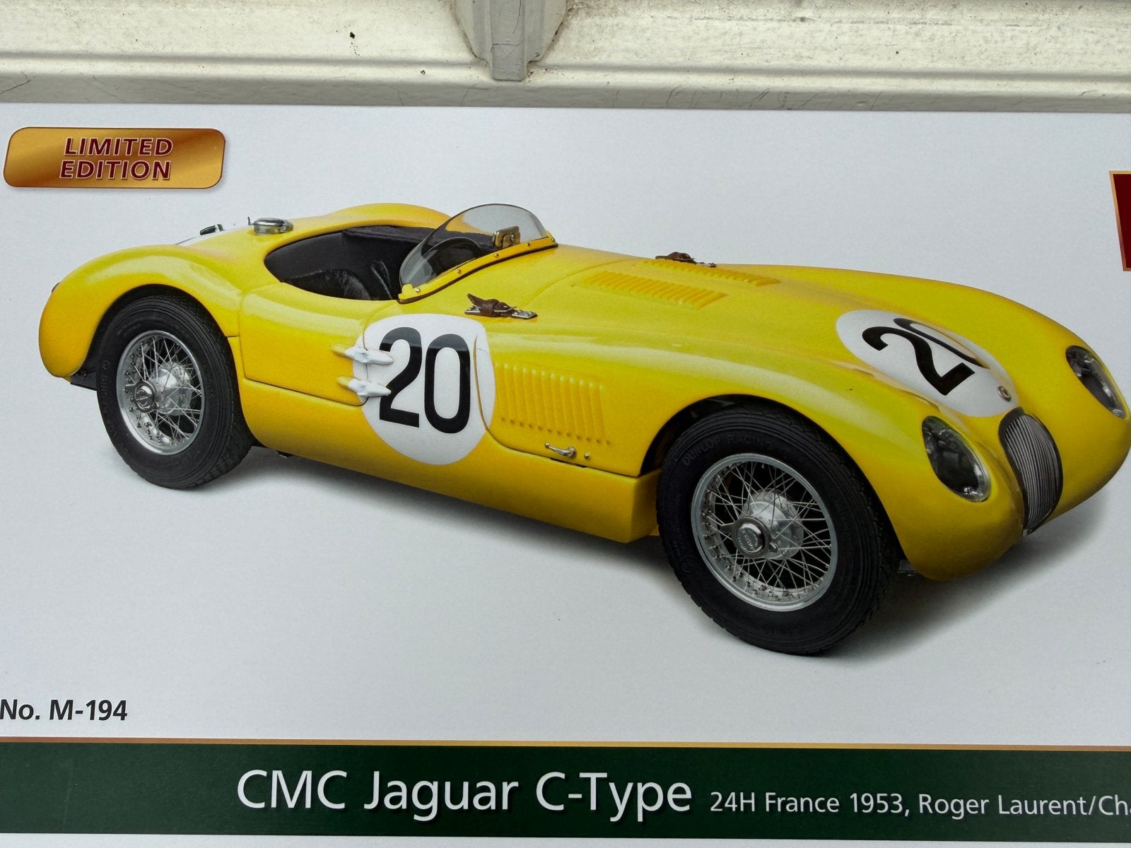 1:18 Jaguar C-Type #20 24H France 1953 CMC M-194, Hobby en Vrije tijd, Modelauto's | 1:18, Overige merken, Auto, Nieuw, Ophalen of Verzenden