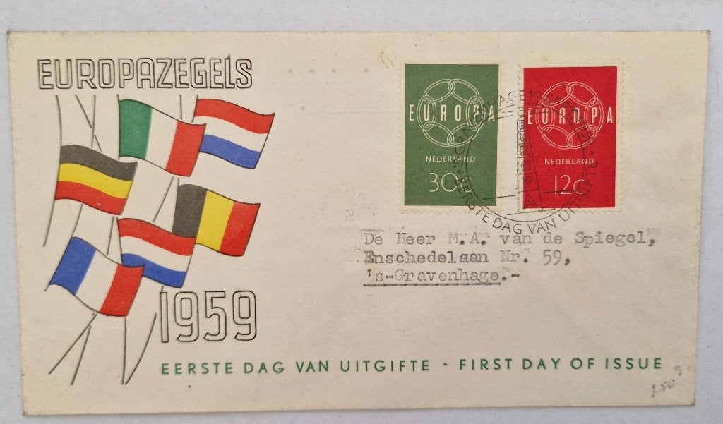 Nederland 1959 - FDC E37 - Navo, Ophalen of Verzenden, Na 1940